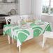 Bonamaison Tafelkleed, Anti-Mold, Sneldrogend, Waterdicht, 100% Polyester Tafellaken, Petroleum Groen, Wit, 140 x 160 Cm