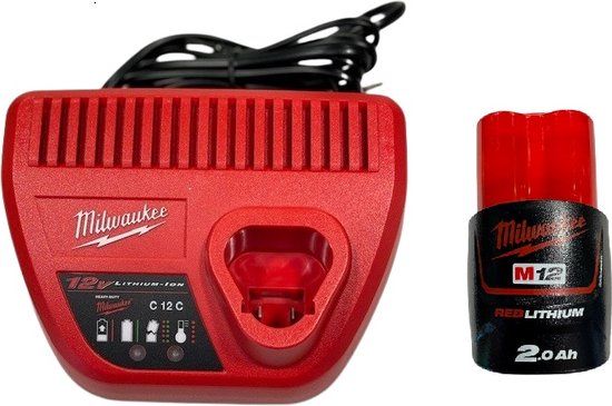 Milwaukee M12 NRG-201 Accu Starterset - 12V - 2.0Ah - Li-Ion