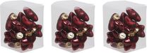 Othmar Decorations Kerstornamenten - sterren - 36x st - donkerrood - 4 cm - glas