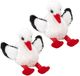 Nature Planet Pluche Ooievaar - 2x - knuffel vogel - 13 cm - zachte pluche - vogel knuffels