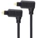 PremiumCord Toslink-optische audiokabel met gebogen, 2 m, Toslink-stekker 90° naar stekker 90°, digitale kabel voor stereo-installatie HiFi Sounbar TV, HQ audio, verguld, kleur zwart