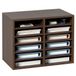 VEVOR Organiseur de lettres 12 compartiments en MDF, bac à documents brun vintage 520 x 305 x 410 mm