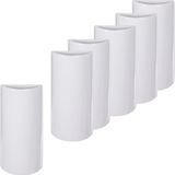 CM Waterverdampers set voor radiator - 6x stuks - wit - Dolomiet steen - 15 cm - luchtbevochtigers - voordeelpakket