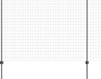 vidaXL Euro-hek met palen 10 x 1,6 m PVC-Coated Staal Grijs
