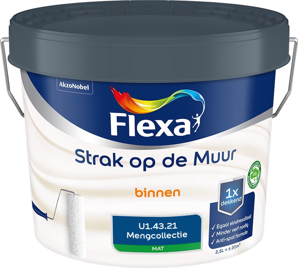 FLEXA Strak op de muur Muurverf - Mengcollectie - U1.43.21 - 2,5 liter