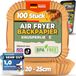 KNUSPERLIEBE Papier sulfurisé pour friteuse à air chaud XXL 20-25cm 5-7,3L, 100 pièces