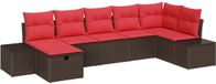 vidaXL - Canapé - 4 - places - poly - rotin