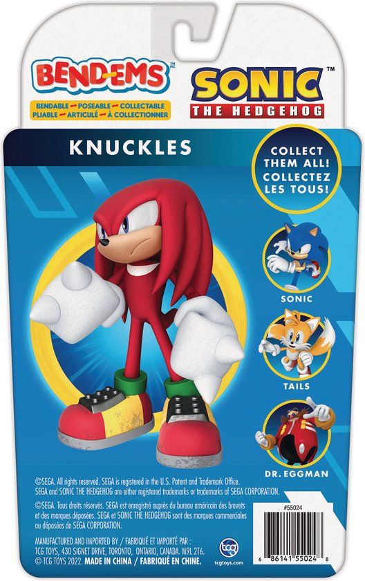 Bend-EMS - Sonic The Hedgehog - Knuckles - Bendable Action Figure