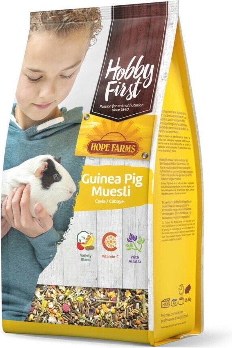 Hobby First Hope Farms Cavia Muesli - 3 x 2,5 kg - Knaagdierenvoer