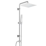 Görbach Douchesysteem Doucheset Regendouche Badkamer Douchekolom voor Badkuip met Handdouche en Douchekop Hoofddouche Roestvrij Staal 25x25cm