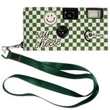 Fisura – Wegwerpcamera “say cheese”. Wegwerpcamera met flits. 17 opnames in zwart-wit. Bevestigingshaak inbegrepen. Perfect voor bruiloften of feestjes.
