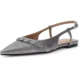 GUESS Dorlee3 slingback-sandalen voor dames, Grey Flpdrllel05, 38 EU