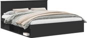 vidaXL Bedframe met hoofdeinde Zwart 180 x 200 cm Massief grenenhout