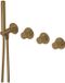 Hotbath Cobber X CX7071 inbouw bad/douchethermostaat met 2 stopkranen en handdouche (afbouwdeel)