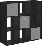 vidaXL Dressoir Zwart Eiken 88,5 x 29 x 84,5 cm