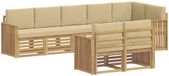 vidaXL - Buiten - bank - set - 8 - st - Wit - en - Beige - Polyester