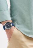 Nautica Nct Blueocean Analoog Horloge Blauw Kast: 100 % Roestvrij Staal | Band: 100 % Siliconen 45 mm NAPBOF401, NAPBOF402