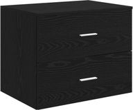 vidaXL Wandgemonteerde Badkamerkast Zwart eiken 62,5 x 44,5 x 50 cm