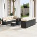 Maison Exclusive - Salon de jardin, 11 pièces, en résine tressée noire