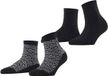 Esprit Heart Pattern 2-Pack katoenen sokken dames veelkleurig - maat 35-38