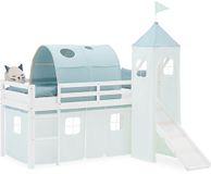 Homestyle4u Hoogslaper - 90x200 cm - Mint - met glijbaan