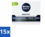 NIVEA MEN Sensitive Dagcrème Gezicht - 50 ml - Voordeelverpakking - 15 stuks