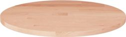 vidaXL Tafelblad Rond Ø50cm Massief Eikenhout - Onbehandeld