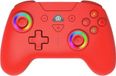 Subsonic Manette sans fil pour Switch/Switch 2, LED programmables, vibration, gyroscope, fonction turbo, rouge