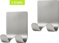 XIVADA Scheermeshaakjes - Zelfklevend - Rvs - Zilver - Set van 2