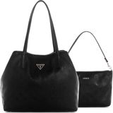 GUESS shopper Victtoria 2 in 1 Tote Black Logo zwart