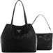 GUESS shopper Victtoria 2 in 1 Tote Black Logo zwart