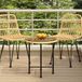 Table à manger ronde Ø 50 cm en verre trempé, pour jardin et terrasse