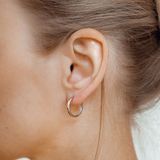 Hey Happiness Medium Hoepel Essential Dames Oorringen - 925 Sterling Zilver - Ø18 mm