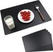 Marque non spécifiée Ensemble de 4 sets de table en cuir synthétique noir