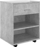 vidaXL Rolkast - 46x36x59 cm - Bewerkt Hout - Betongrijs