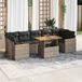 Maison Exclusive - Ensemble de jardin pour 8 personnes, gris, avec coussins, en polyrotin et acacia