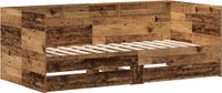 vidaXL Dagbed met lade en plank Oud Hout 100 x 200 cm Bewerkt hout
