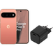 Google Pixel 11 Pro 256GB Oranje 5G + BlueBuilt Oplader met Usb C Poort 30W Zwart