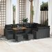 Prolenta Maison Exclusive - Ensemble de canapés de jardin, 13 pièces, en résine tressée noire