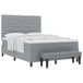 vidaXL Boxspring bed met hoofdeinde Lichtgrijs 160 x 200 cm Stof