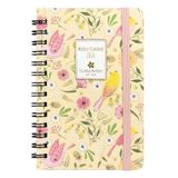 Turnowsky Weekplanner voor 12 maanden, zakplanner met zwarte spiraal en ronde hoeken, Trancia Metal in de cover, 168 gekleurde pagina's, ideaal voor werk en universiteit, 9 x 13 cm