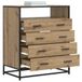 vidaXL Ladekast - 4-Lade - Artisanaal - eiken - 70 x 41 x 83,5 cm
