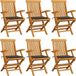 Maison Exclusive - Chaises pliantes avec coussins taupe, set de 6, bois massif teck