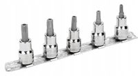Bahco Torx Dopsleutel Set met Centraal Gat Rail-187, 5 Stuks