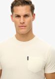 Superdry Classic Essential Pocket T-shirt Heren Bone White XXL