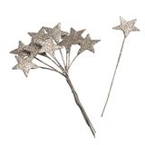 Mopec nf159.12 deurknop met 10 zilveren sterren glitter, zilverkleurig
