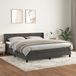 Maison Exclusive - Sommier à lattes de lit et matelas Velours gris foncé 160x200cm