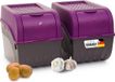 Boîte de conservation de pommes de terre sans marque | 2x grand 9L | Violet | Plastique | Sans BPA | Rectangulaire | Couvercle amovible | Non | Non