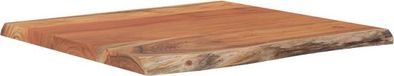 vidaXL Table de table carrée bord naturel 60x60x2,5 cm acacia