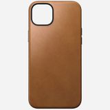 Nomad Modern Leather Case iPhone 15 Plus Hoes Lichtbruin Leer